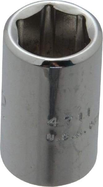 Proto - 11/32", 1/4" Drive, Standard Hand Socket - 6 Points, 7/8" OAL, Chrome Finish - Eagle Tool & Supply