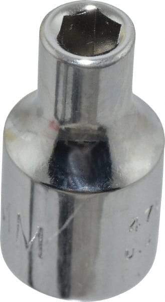 Proto - 1/4" Drive, Standard Hand Socket - 6 Points, 7/8" OAL, Chrome Finish - Eagle Tool & Supply