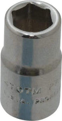 Proto - 1/4" Drive, Standard Hand Socket - 6 Points, 7/8" OAL, Chrome Finish - Eagle Tool & Supply