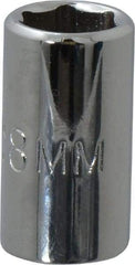 Proto - 1/4" Drive, Standard Hand Socket - 6 Points, 7/8" OAL, Chrome Vanadium, Chrome Finish - Eagle Tool & Supply