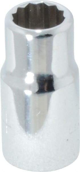 Proto - 1/4", 1/4" Drive, Standard Hand Socket - 12 Points, 7/8" OAL, Chrome Finish - Eagle Tool & Supply