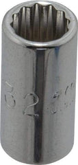 Proto - 9/32", 1/4" Drive, Standard Hand Socket - 12 Points, 7/8" OAL, Chrome Finish - Eagle Tool & Supply