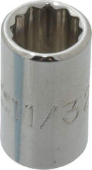 Proto - 11/32", 1/4" Drive, Standard Hand Socket - 12 Points, 7/8" OAL, Chrome Finish - Eagle Tool & Supply