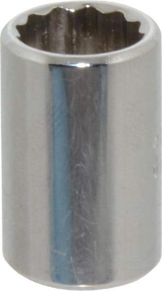 Proto - 3/8", 1/4" Drive, Standard Hand Socket - 12 Points, 7/8" OAL, Chrome Finish - Eagle Tool & Supply