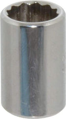 Proto - 3/8", 1/4" Drive, Standard Hand Socket - 12 Points, 7/8" OAL, Chrome Finish - Eagle Tool & Supply