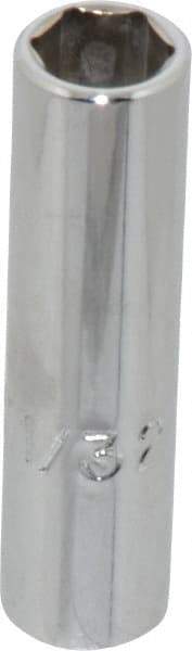 Proto - 11/32", 1/4" Drive, Deep Hand Socket - 12 Points, 2" OAL, Chrome Finish - Eagle Tool & Supply