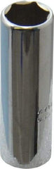 Proto - 7/16", 1/4" Drive, Deep Hand Socket - 6 Points, 2" OAL, Chrome Finish - Eagle Tool & Supply