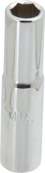 Proto - 1/4" Drive, Deep Hand Socket - 6 Points, 1-15/16" OAL, Chrome Finish - Eagle Tool & Supply