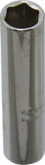 Proto - 1/4" Drive, Deep Hand Socket - 6 Points, 1-15/16" OAL, Chrome Finish - Eagle Tool & Supply