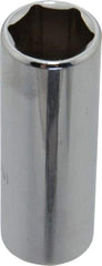 Proto - 1/4" Drive, Deep Hand Socket - 6 Points, 1-15/16" OAL, Chrome Finish - Eagle Tool & Supply