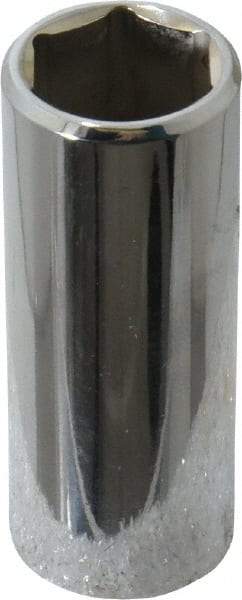 Proto - 1/4" Drive, Deep Hand Socket - 6 Points, 1-15/16" OAL, Chrome Vanadium, Chrome Finish - Eagle Tool & Supply