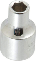 Proto - 1/4", 3/8" Drive, Standard Hand Socket - 6 Points, 1-3/32" OAL, Chrome Finish - Eagle Tool & Supply