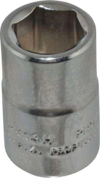 Proto - 7/16", 3/8" Drive, Standard Hand Socket - 6 Points, 1-3/32" OAL, Chrome Finish - Eagle Tool & Supply