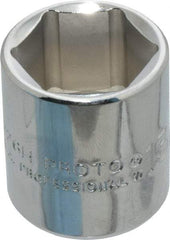 Proto - 13/16", 3/8" Drive, Standard Hand Socket - 6 Points, 1-3/16" OAL, Chrome Finish - Eagle Tool & Supply