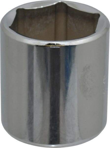 Proto - 15/16", 3/8" Drive, Standard Hand Socket - 6 Points, 1-5/16" OAL, Chrome Finish - Eagle Tool & Supply