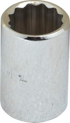 Proto - 3/8" Drive, Standard Hand Socket - 12 Points, 1-1/8" OAL, Chrome Finish - Eagle Tool & Supply