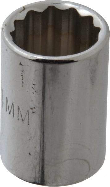 Proto - 3/8" Drive, Standard Hand Socket - 12 Points, 1-1/8" OAL, Chrome Finish - Eagle Tool & Supply