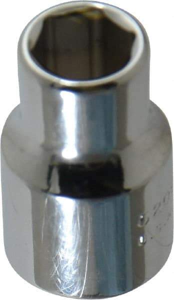 Proto - 3/8" Drive, Standard Hand Socket - 6 Points, 1-3/32" OAL, Chrome Vanadium, Chrome Finish - Eagle Tool & Supply