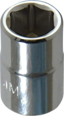 Proto - 3/8" Drive, Standard Hand Socket - 6 Points, 1-3/32" OAL, Chrome Finish - Eagle Tool & Supply