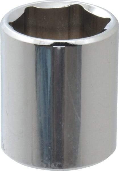 Proto - 3/8" Drive, Standard Hand Socket - 6 Points, 1-3/16" OAL, Chrome Vanadium, Chrome Finish - Eagle Tool & Supply