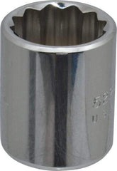 Proto - 11/16", 3/8" Drive, Standard Hand Socket - 12 Points, 1-1/8" OAL, Chrome Finish - Eagle Tool & Supply