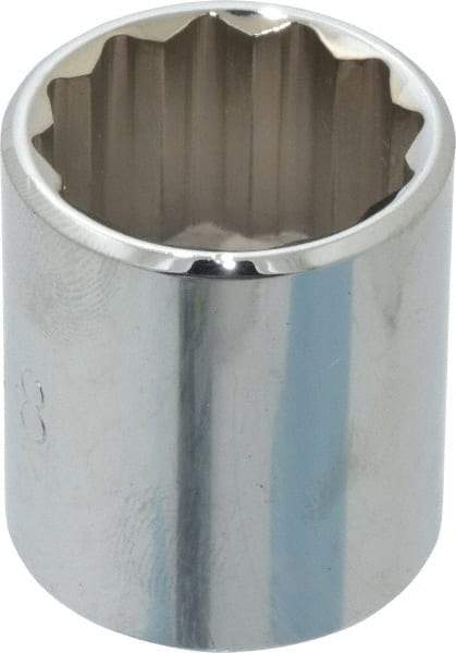 Proto - 7/8", 3/8" Drive, Standard Hand Socket - 12 Points, 1-5/16" OAL, Chrome Finish - Eagle Tool & Supply