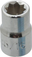 Proto - 5/16", 3/8" Drive, Standard Hand Socket - 8 Points, 1-5/64" OAL, Chrome Finish - Eagle Tool & Supply