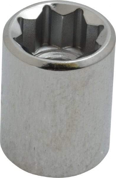 Proto - 1/2", 3/8" Drive, Standard Hand Socket - 8 Points, 1-1/8" OAL, Chrome Finish - Eagle Tool & Supply