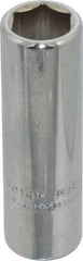 Proto - 7/16", 3/8" Drive, Deep Hand Socket - 6 Points, 2-1/8" OAL, Chrome Finish - Eagle Tool & Supply