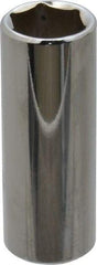 Proto - 9/16", 3/8" Drive, Deep Hand Socket - 6 Points, 2-1/8" OAL, Chrome Finish - Eagle Tool & Supply