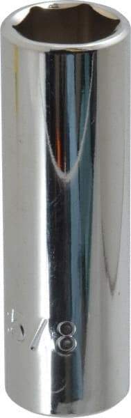 Proto - 5/8", 3/8" Drive, Deep Hand Socket - 6 Points, 2-3/4" OAL, Chrome Vanadium, Chrome Finish - Eagle Tool & Supply