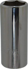 Proto - 7/8", 3/8" Drive, Deep Hand Socket - 6 Points, 2-3/4" OAL, Chrome Finish - Eagle Tool & Supply