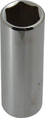 Proto - 3/8" Drive, Deep Hand Socket - 6 Points, 2-1/8" OAL, Chrome Finish - Eagle Tool & Supply