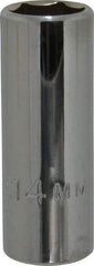 Proto - 3/8" Drive, Deep Hand Socket - 6 Points, 2-1/8" OAL, Chrome Vanadium, Chrome Finish - Eagle Tool & Supply