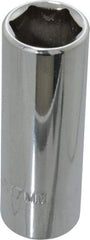 Proto - 3/8" Drive, Deep Hand Socket - 6 Points, 2-3/4" OAL, Chrome Finish - Eagle Tool & Supply