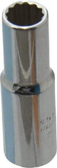 Proto - 3/8", 3/8" Drive, Deep Hand Socket - 12 Points, 2-1/8" OAL, Steel, Full Polish Finish - Eagle Tool & Supply