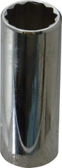 Proto - 3/4", 3/8" Drive, Deep Hand Socket - 12 Points, 2-3/4" OAL, Chrome Finish - Eagle Tool & Supply