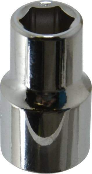 Proto - 7/16", 1/2" Drive, Standard Hand Socket - 6 Points, 1-31/64" OAL, Chrome Finish - Eagle Tool & Supply