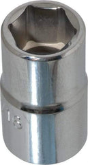 Proto - 9/16", 1/2" Drive, Standard Hand Socket - 6 Points, 1-1/2" OAL, Chrome Finish - Eagle Tool & Supply