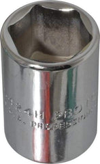 Proto - 3/4", 1/2" Drive, Standard Hand Socket - 6 Points, 1-1/2" OAL, Chrome Finish - Eagle Tool & Supply