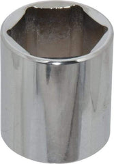 Proto - 1-3/16", 1/2" Drive, Standard Hand Socket - 6 Points, 1-3/4" OAL, Chrome Finish - Eagle Tool & Supply