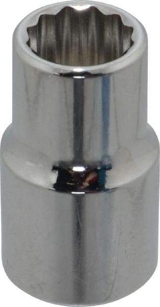 Proto - 1/2", 1/2" Drive, Standard Hand Socket - 12 Points, 1-31/64" OAL, Chrome Finish - Eagle Tool & Supply