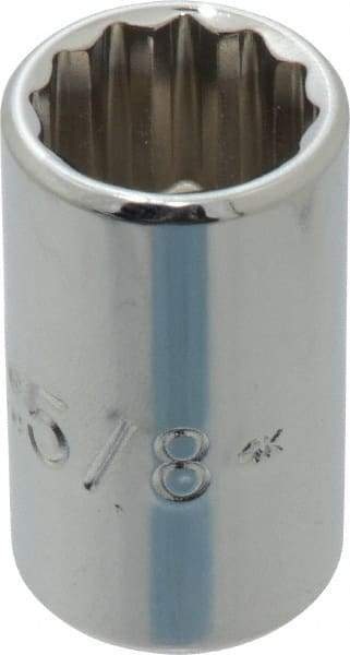 Proto - 5/8", 1/2" Drive, Standard Hand Socket - 12 Points, 1-1/2" OAL, Chrome Finish - Eagle Tool & Supply