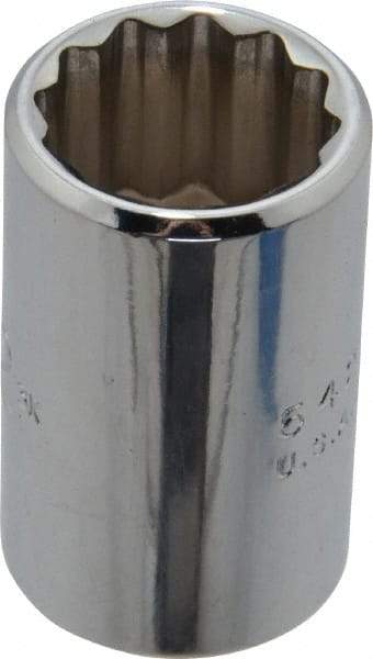 Proto - 21/32", 1/2" Drive, Standard Hand Socket - 12 Points, 1-1/2" OAL, Chrome Finish - Eagle Tool & Supply