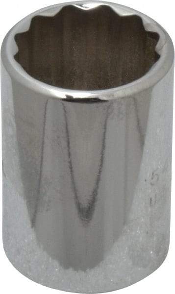 Proto - 3/4", 1/2" Drive, Standard Hand Socket - 12 Points, 1-1/2" OAL, Chrome Finish - Eagle Tool & Supply