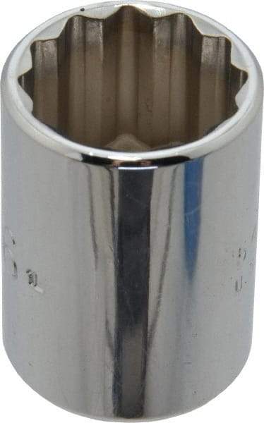 Proto - 13/16", 1/2" Drive, Standard Hand Socket - 12 Points, 1-1/2" OAL, Chrome Finish - Eagle Tool & Supply