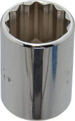 Proto - 13/16", 1/2" Drive, Standard Hand Socket - 12 Points, 1-1/2" OAL, Chrome Finish - Eagle Tool & Supply