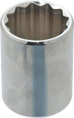 Proto - 7/8", 1/2" Drive, Standard Hand Socket - 12 Points, 1-9/16" OAL, Chrome Finish - Eagle Tool & Supply