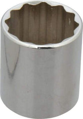 Proto - 1-3/16", 1/2" Drive, Standard Hand Socket - 12 Points, 1-3/4" OAL, Chrome Vanadium, Chrome Finish - Eagle Tool & Supply