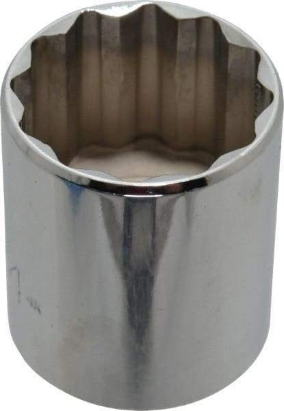 Proto - 1-1/4", 1/2" Drive, Standard Hand Socket - 12 Points, 1-3/4" OAL, Chrome Finish - Eagle Tool & Supply